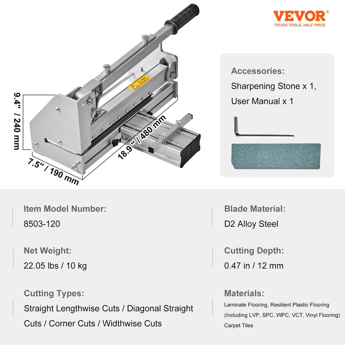 VEVOR Floor Cutter 330 mm – for Vinyl, Laminate and Other Flooring Materials