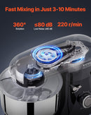 VEVOR 6L elektriskais virtuves mikseris, 1400W, 6+P ātrumi, mīklas maisītājs un putotājs