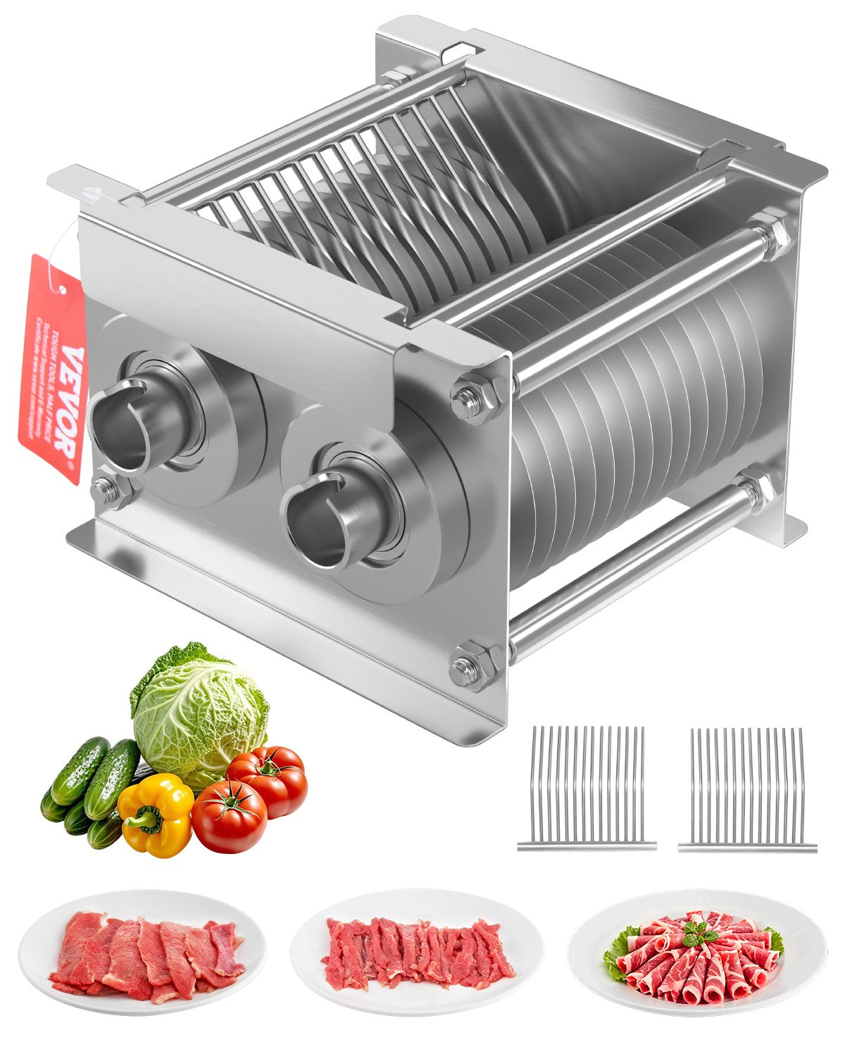 VEVOR Meat Grinder Blade Set 7 mm, Stainless Steel, for Model SJY-DQ90