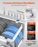 VEVOR gaļas griešanas mašīnas asmens 7 mm nerūsējošā tērauda SJY-DQ90 gaļas slīpētājam