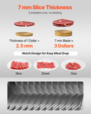 VEVOR gaļas griešanas mašīnas asmens 7 mm nerūsējošā tērauda SJY-DQ90 gaļas slīpētājam
