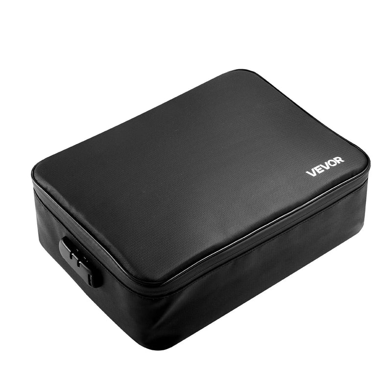 VEVOR ugunsdrošs dokumentu seifs, karstumizturīgs līdz 1000 ℃, uguns- un ūdensdrošs ar slēdzeni, pārnēsājams daudzslāņu failu uzglabāšanas organizators mājām, birojam vai ceļojumiem, piemērots pasēm, svarīgiem dokumentiem un failiem