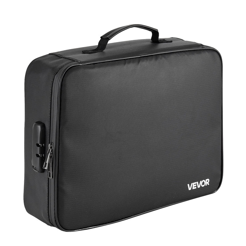 VEVOR ugunsdrošs dokumentu seifs, karstumizturīgs līdz 1000 ℃, uguns- un ūdensdrošs ar slēdzeni, pārnēsājams daudzslāņu failu uzglabāšanas organizators mājām, birojam vai ceļojumiem, piemērots pasēm, svarīgiem dokumentiem un failiem