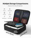 VEVOR ugunsdrošs dokumentu seifs, karstumizturīgs līdz 1000 ℃, uguns- un ūdensdrošs ar slēdzeni, pārnēsājams daudzslāņu failu uzglabāšanas organizators mājām, birojam vai ceļojumiem, piemērots pasēm, svarīgiem dokumentiem un failiem