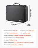 VEVOR ugunsdrošs dokumentu seifs, karstumizturīgs līdz 1000 ℃, uguns- un ūdensdrošs ar slēdzeni, pārnēsājams daudzslāņu failu uzglabāšanas organizators mājām, birojam vai ceļojumiem, piemērots pasēm, svarīgiem dokumentiem un failiem