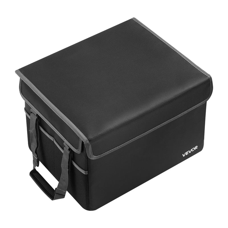 VEVOR ugunsdrošs dokumentu seifs, karstumizturīgs līdz 1000 ℃, ūdensdrošs, salokāms un telpu taupošs dizains, pārnēsājams mājām, birojam vai ceļojumiem, piemērots pasēm, svarīgiem dokumentiem un failiem