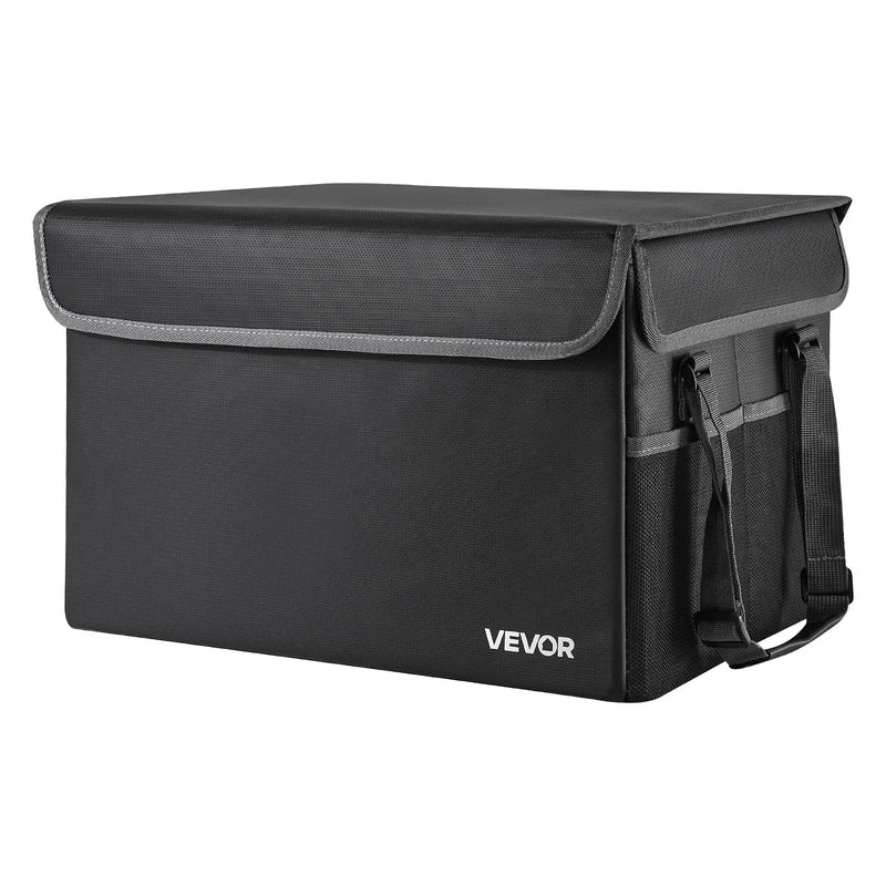 VEVOR ugunsdrošs dokumentu seifs, karstumizturīgs līdz 1000 ℃, ūdensdrošs, salokāms un telpu taupošs dizains, pārnēsājams mājām, birojam vai ceļojumiem, piemērots pasēm, svarīgiem dokumentiem un failiem