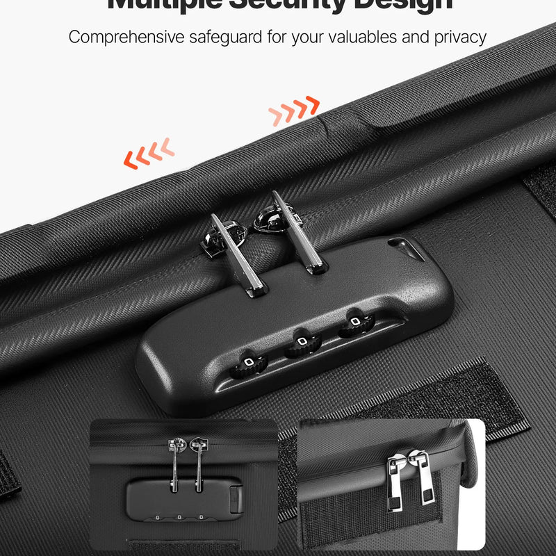 VEVOR ugunsdrošs dokumentu seifs, karstumizturīgs līdz 1000 ℃, uguns- un ūdensdrošs ar slēdzeni, pārnēsājams failu uzglabāšanas un drošības organizators mājām, birojam vai ceļojumiem, piemērots pasēm, svarīgiem dokumentiem un failiem