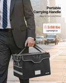 VEVOR ugunsdrošs dokumentu seifs, karstumizturīgs līdz 1000 ℃, uguns- un ūdensdrošs ar slēdzeni, pārnēsājams failu uzglabāšanas un drošības organizators mājām, birojam vai ceļojumiem, piemērots pasēm, svarīgiem dokumentiem un failiem