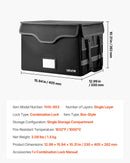 VEVOR ugunsdrošs dokumentu seifs, karstumizturīgs līdz 1000 ℃, uguns- un ūdensdrošs ar slēdzeni, pārnēsājams failu uzglabāšanas un drošības organizators mājām, birojam vai ceļojumiem, piemērots pasēm, svarīgiem dokumentiem un failiem