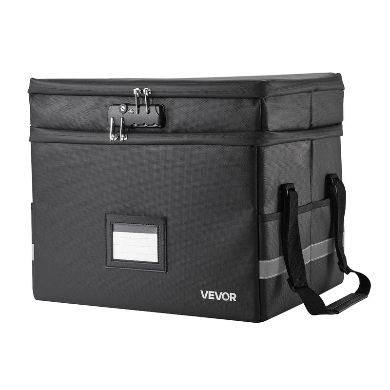 VEVOR ugunsdroša dokumentu kaste ar 1000 °C karstumizturību, uguns- un ūdensnecaurlaidīgu pārklājumu, slēdzeni un pārnēsājamu divslāņu konstrukciju, piemērota dokumentu, pasu un svarīgu failu drošai uzglabāšanai mājās, birojā vai ceļojumā.