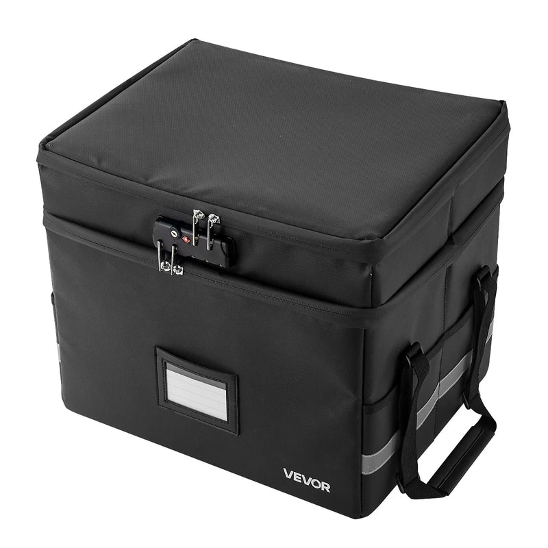 VEVOR ugunsdroša dokumentu kaste ar 1000 °C karstumizturību, uguns- un ūdensnecaurlaidīgu pārklājumu, slēdzeni un pārnēsājamu divslāņu konstrukciju, piemērota dokumentu, pasu un svarīgu failu drošai uzglabāšanai mājās, birojā vai ceļojumā.