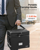 VEVOR ugunsdroša dokumentu kaste ar 1000 °C karstumizturību, uguns- un ūdensnecaurlaidīgu pārklājumu, slēdzeni un pārnēsājamu divslāņu konstrukciju, piemērota dokumentu, pasu un svarīgu failu drošai uzglabāšanai mājās, birojā vai ceļojumā.