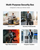 VEVOR ugunsdroša dokumentu kaste ar 1000 °C karstumizturību, uguns- un ūdensnecaurlaidīgu pārklājumu, slēdzeni un pārnēsājamu divslāņu konstrukciju, piemērota dokumentu, pasu un svarīgu failu drošai uzglabāšanai mājās, birojā vai ceļojumā.