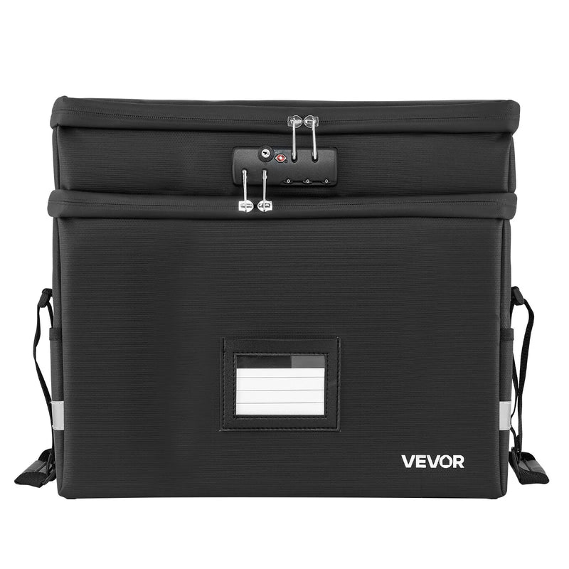 VEVOR ugunsdroša dokumentu kaste ar 1000 °C karstumizturību, uguns- un ūdensnecaurlaidīgu pārklājumu, slēdzeni un pārnēsājamu divslāņu konstrukciju, piemērota dokumentu, pasu un svarīgu failu drošai uzglabāšanai mājās, birojā vai ceļojumā.