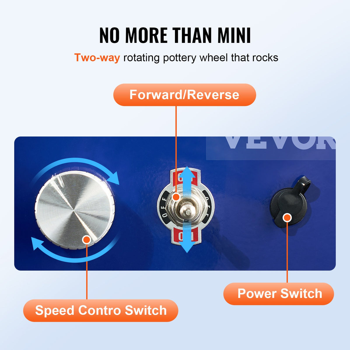 VEVOR Mini Ceramic Wheel 30 W with Sculpting Tools, Apron and Two Rotating Tables