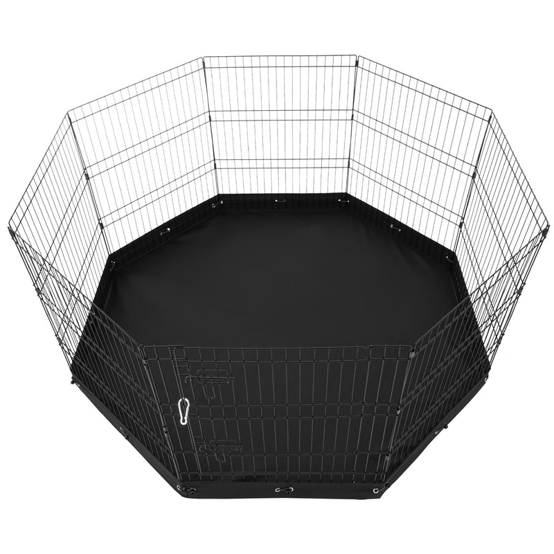 VEVOR saliekama 8 paneļu metāla suņu aploksne ar pamatni, 76 cm augsta