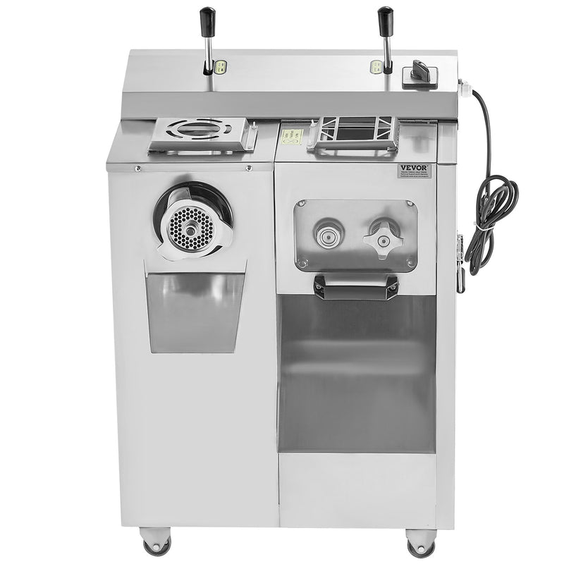 VEVOR komerciālais elektriskais gaļas malējs un šķēlētājs, 6,35 kg/min, desu pildītājs