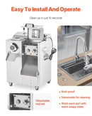 VEVOR komerciālais elektriskais gaļas malējs un šķēlētājs, 6,35 kg/min, desu pildītājs