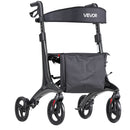 VEVOR rollators ar sēdekli senioriem, salokāms viegls oglekļa šķiedras staigāšanas palīglīdzeklis ar PVC riteņiem 203 mm un regulējamu rokturi, kravnesība 136 kg - ZEMLETES.LV