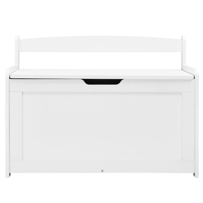 VEVOR koka rotaļlietu kaste bērniem ar atvāžamu vāku un drošības eņģi, liela uzglabāšanas sola tipa kaste (83 × 45 × 61 cm) rotaļu telpai, guļamistabai, viesistabai vai priekšnamiem, balta