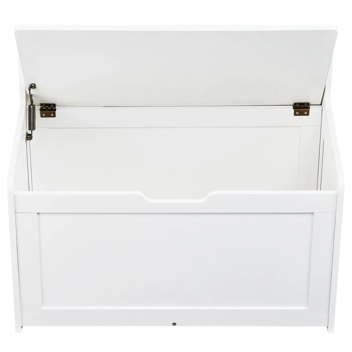 VEVOR Wooden Toy Storage Box for Children with Removable Lid and Safety Hinge, Large Storage Bench-Style Box (83 × 45 × 61 cm) for Playroom, Bedroom, Living Room or Hallway, White
