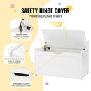 VEVOR koka rotaļlietu kaste bērniem ar atvāžamu vāku un drošības eņģi, liela uzglabāšanas sola tipa kaste (83 × 45 × 61 cm) rotaļu telpai, guļamistabai, viesistabai vai priekšnamiem, balta