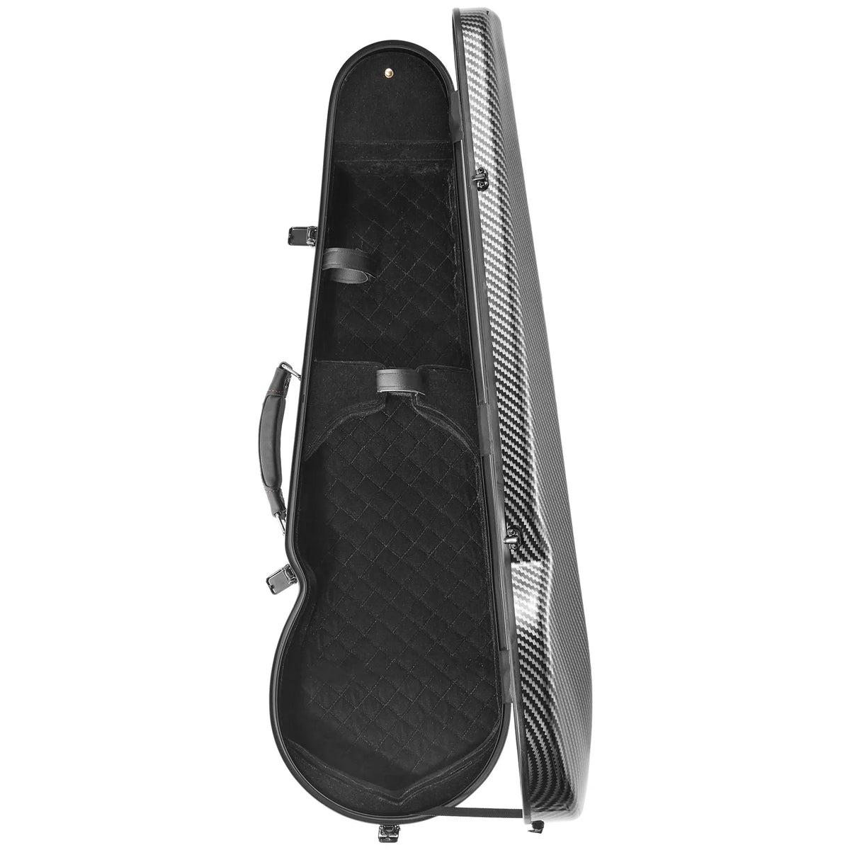 VEVOR 4/4 Violin Case with Hygrometer, Lightweight Hard Case with Plush Lining and 2 Shoulder Straps, Black