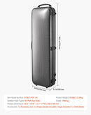 VEVOR 4/4 vijoles soma, pārnēsājama kompozīta oglekļa šķiedras kaste, melna