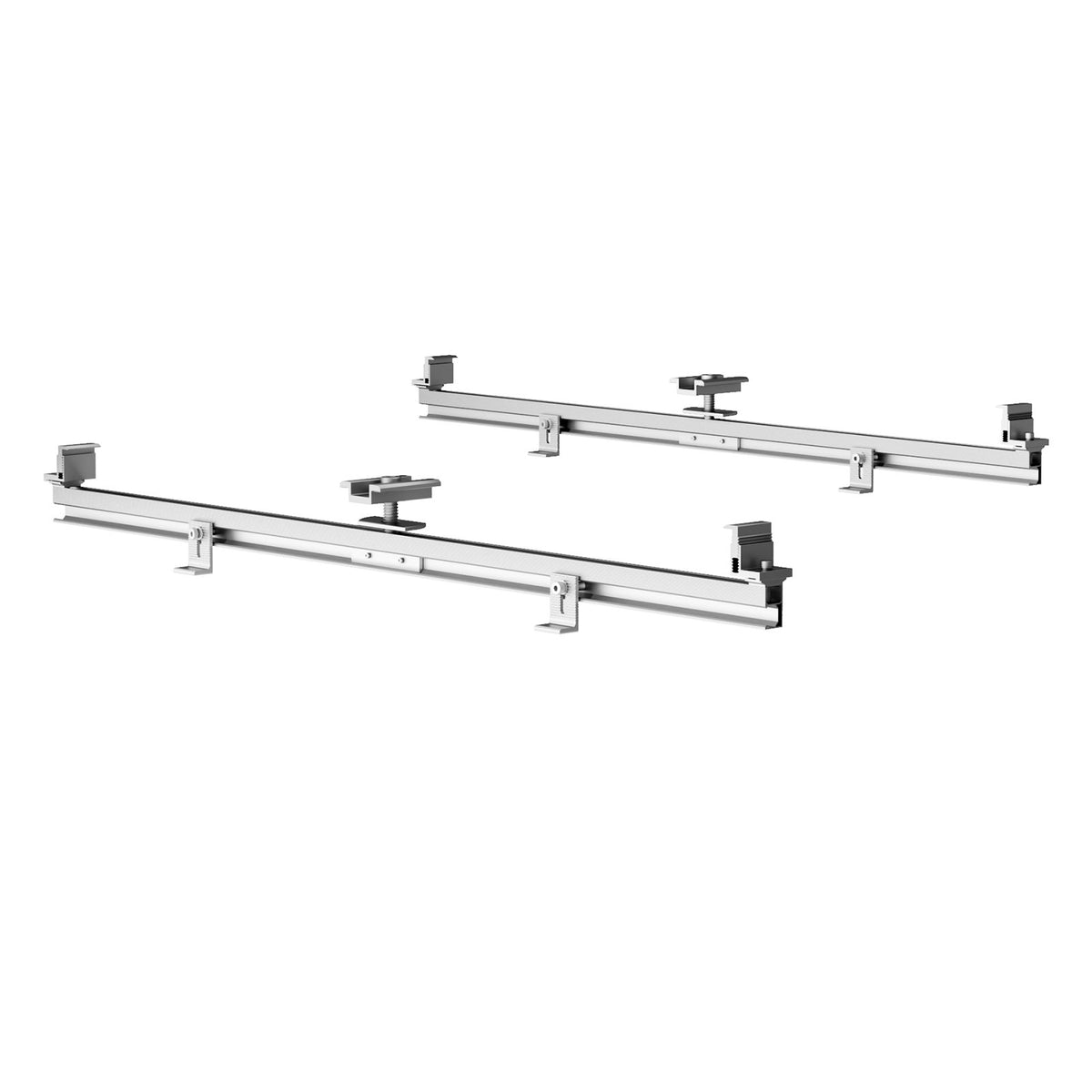 VEVOR Solar Panel Mounting Bracket Kit with 4 × 762 mm Aluminium Rails, 4 End Clamps and 2 Mid Clamps, for Metal, Concrete, Wood and Tile Roofs