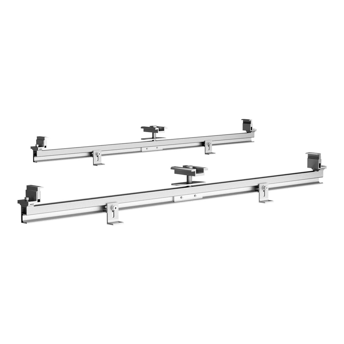 VEVOR Solar Panel Mounting Bracket Kit with 4 × 762 mm Aluminium Rails, 4 End Clamps and 2 Mid Clamps, for Metal, Concrete, Wood and Tile Roofs