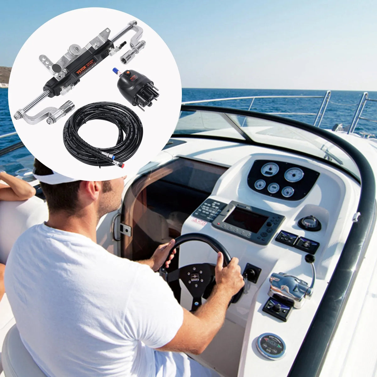 Hydraulic Steering System for Outboard Motors, 300 HP