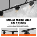 Lineārā lustra, 5 lampas, 60 W, regulējams augstums, stikla plafoni, metāls, E27