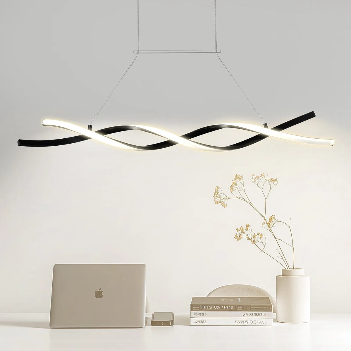 Modern LED Pendant Light, 24 W with Remote Control, Adjustable Brightness and Colour Temperature 3000 K–6000 K, Silicone Shade, Suitable for Kitchen and Dining Room