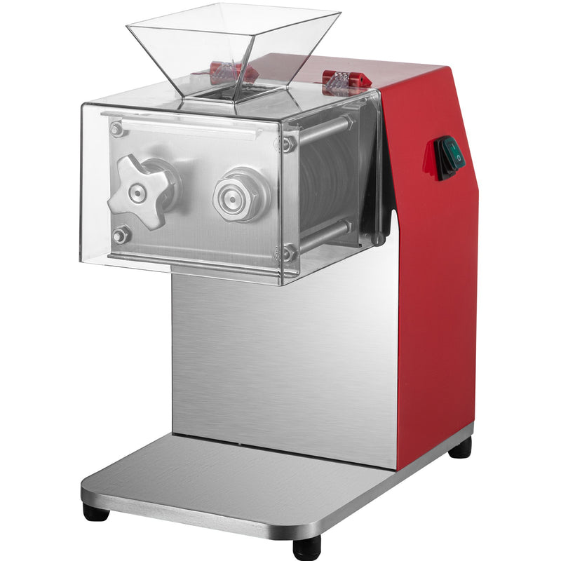 VEVOR elektriskā gaļas maļamā mašīna, 250 kg/h, 850W, 3,5 mm asmens, nerūsējošais tērauds, piemērota virtuvēm, veikaliem, jēra, liellopa un vistas gaļai, sarkana