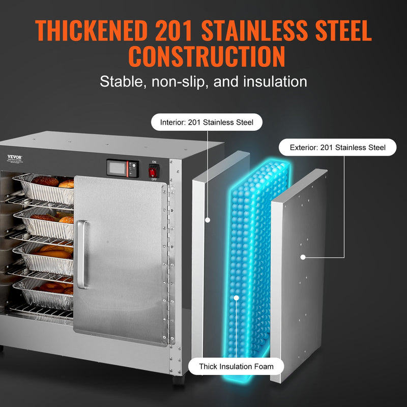 VEVOR 4 līmeņu pārtikas sildītājs ar ūdens tvertni