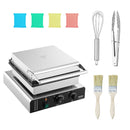 VEVOR elektriskā virtuļu cepšanas iekārta, 2000 W, komerciāla, ar nelīpošu virsmu, 9 virtuļiem, dubultā sildīšana, 50-300°C, piemērota restorāniem un mājas lietošanai