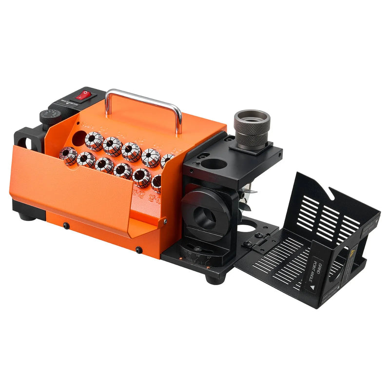 VEVOR urbju asināmais MR-13D, profesionāla 3–13 mm urbju slīpmašīna ar regulējamu atbrīvojuma leņķi, priekšējo griezējmalu un 95°–135° smailes leņķi, 4600 apgr./min pārasinātājs ar 11 patronām un CBN slīpripu