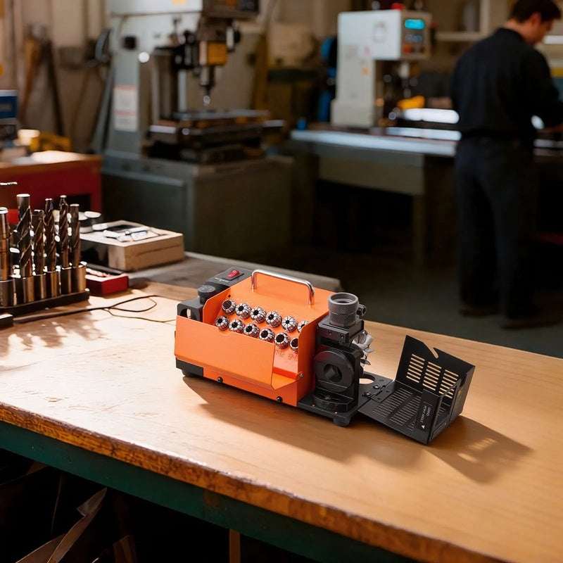 VEVOR urbju asināmais MR-13B, 3–15 mm urbju asināšanas iekārta ar regulējamu atbrīvojuma leņķi un 95°–135° smailes leņķi, 4600 apgr./min augstas veiktspējas pārasinātājs ar 13 patronām, CBN un SDC slīpripām