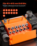 VEVOR urbju asināmais MR-13A, 3–15 mm urbju slīpmašīna ar regulējamu 95°–135° smailes leņķi, 4600 apgr./min augstas veiktspējas pārasināšanas iekārta ar 13 patronām un CBN slīpripu darbnīcām un garāžām