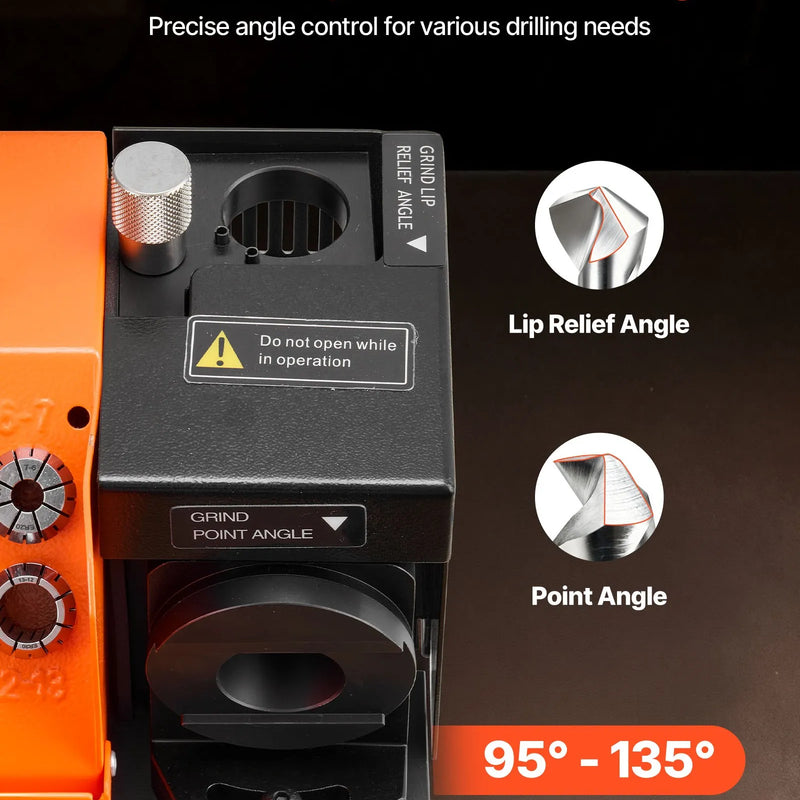 VEVOR urbju asināmais MR-13A, 3–15 mm urbju slīpmašīna ar regulējamu 95°–135° smailes leņķi, 4600 apgr./min augstas veiktspējas pārasināšanas iekārta ar 13 patronām un CBN slīpripu darbnīcām un garāžām