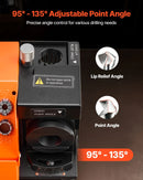 VEVOR urbju asināmais MR-13A, 3–15 mm urbju slīpmašīna ar regulējamu 95°–135° smailes leņķi, 4600 apgr./min augstas veiktspējas pārasināšanas iekārta ar 13 patronām un CBN slīpripu darbnīcām un garāžām