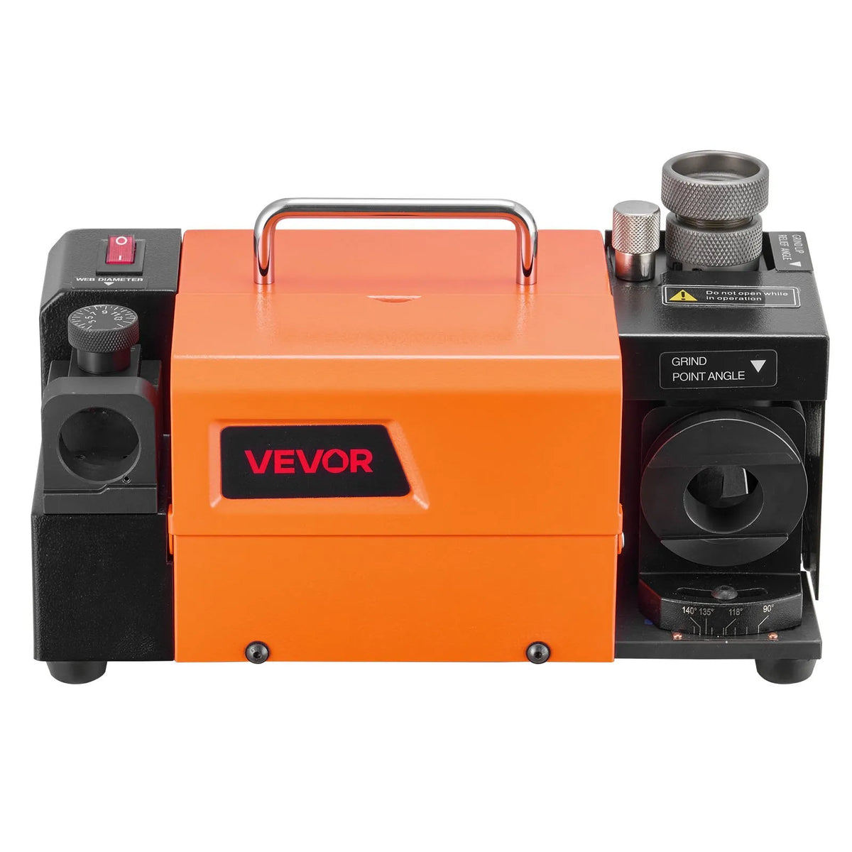VEVOR Drill Sharpener MR-13A, 3–15 mm Drill Grinding Machine with Adjustable 95°–135° Point Angle, 4600 RPM High-Performance Sharpening Machine with 13 Chucks and CBN Grinding Wheels for Workshops and Garages