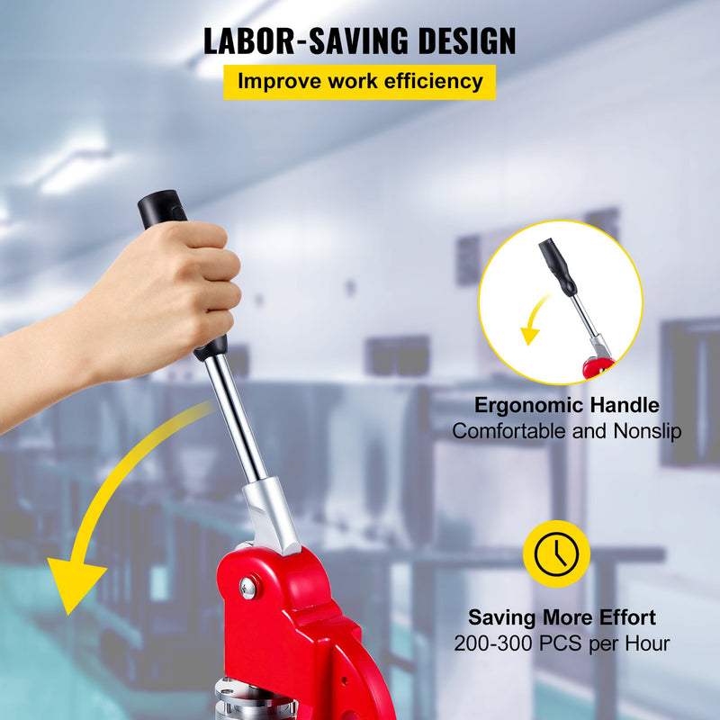 VEVOR 44mm pogu un nozīmīšu  izgatavošanas prese (komplektā 1000 gab.)