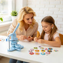 VEVOR nozīmīšu izgatavošanas komplekts, 200 komplekti, 32 mm, ar metāla aizmugurēm, metāla korpusiem, caurspīdīgām plēvēm un papīra sagatavēm