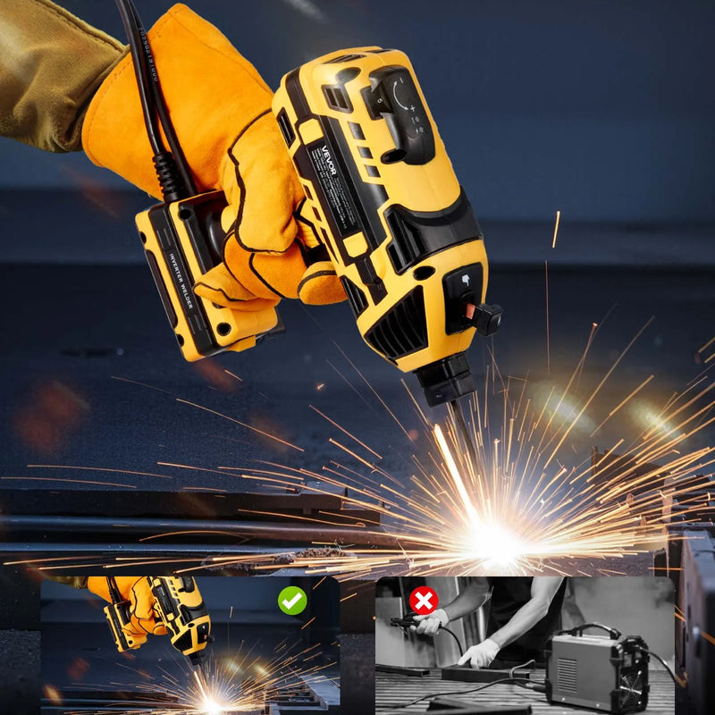 VEVOR Pārnēsājama Rokas Metināšanas Mašīna 20-120A ar 5 Līmeņu Strāvas Regulēšanu