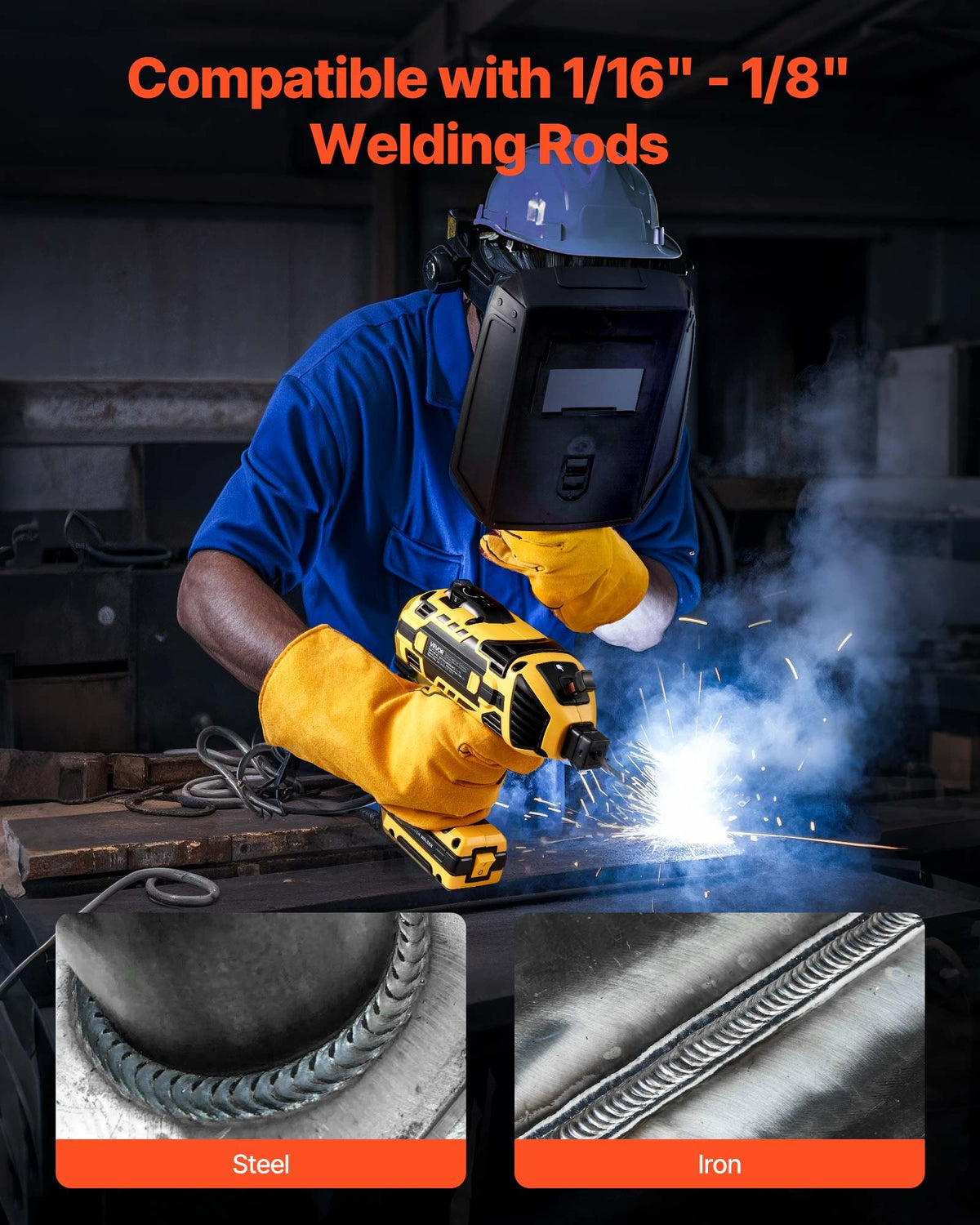 VEVOR Portable Handheld Welding Machine 20–120 A with 5-Level Current Control