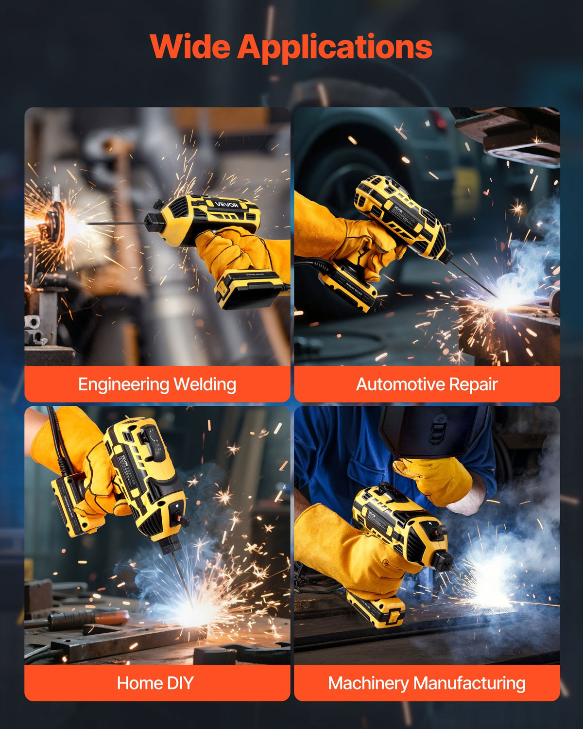 VEVOR Portable Handheld Welding Machine 20–120 A with 5-Level Current Control