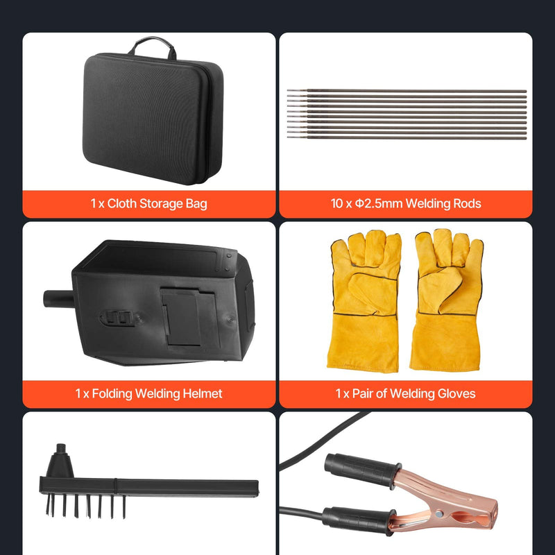 VEVOR pārnēsājamais rokas metināšanas aparāts 20–120 A ar 5 līmeņu strāvas regulēšanu