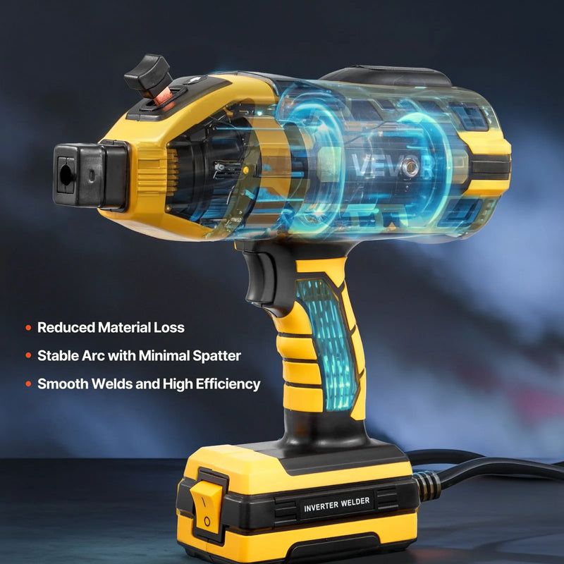 VEVOR Pārnēsājams Rokas Metināšanas Aparāts 20-140A ar 5 Līmeņu Strāvas Regulēšanu